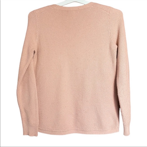 SOLD. Madewell | Wrap waffle knit rose pink sweater - Picture 9 of 10